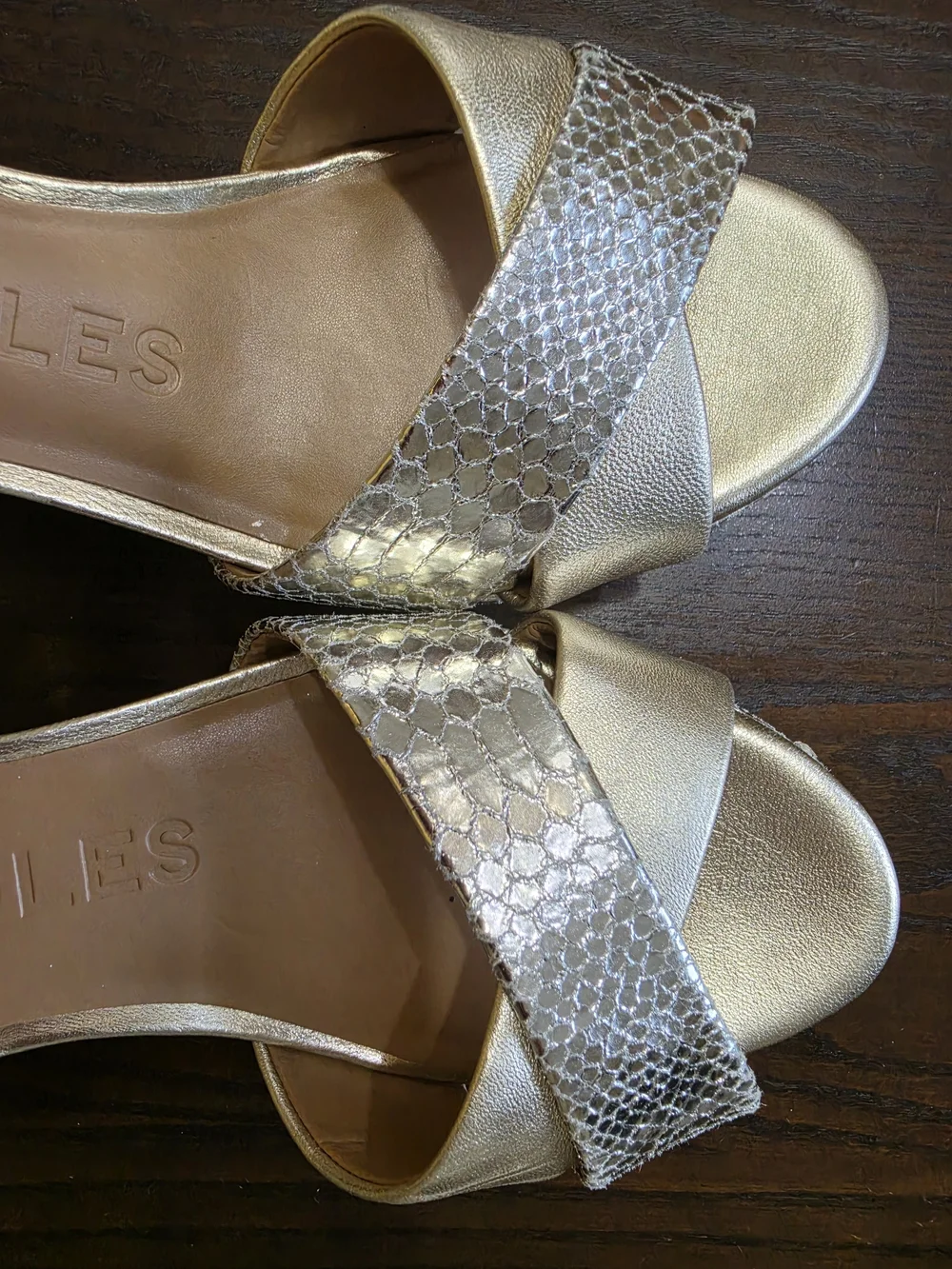 Aerosoles Gold Strappy Sandals